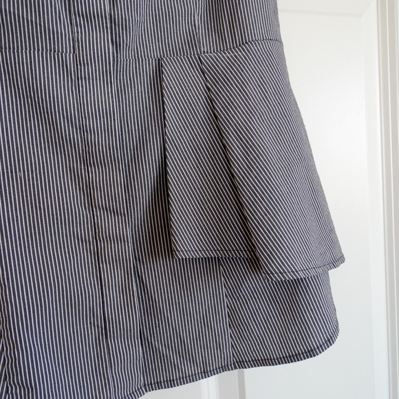 NWOT White House Striped Sleeveless Collar Top - Picture 7 of 8